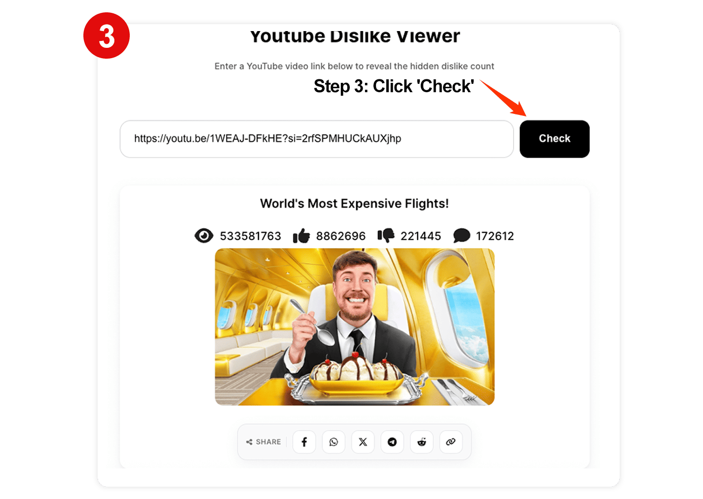 Check YouTube dislikes